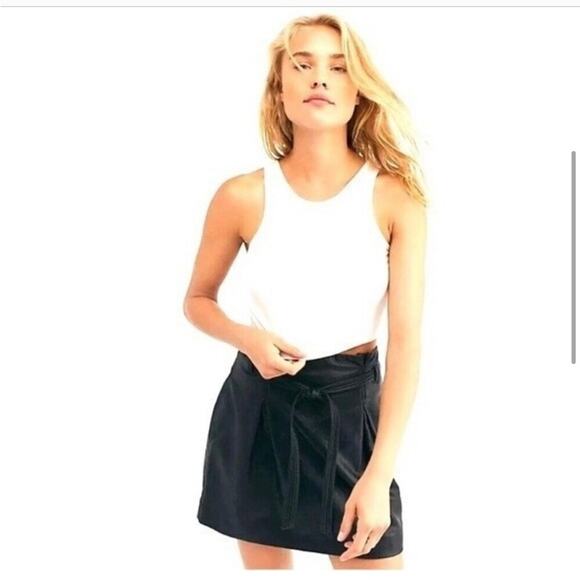 NWOT Free People Intimately High Neck Ribbed Racerback Crop Top White - Picture 3 of 11